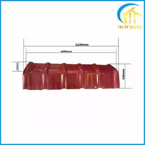 Úp nóc tôn nhựa PVC/ASA 6 sóng