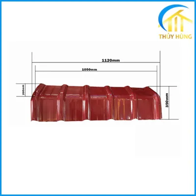 Úp nóc tôn nhựa PVC/ASA 6 sóng
